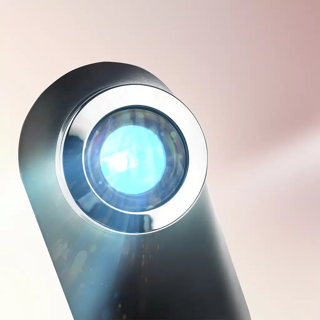 AGE Scanner glowing during active scan, highlighting real-time age measurement